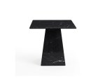 ايلا طاولة جانبية رخام أسود مربعة 50*50 وودي - Image 2