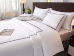لوكس طقم مفرش سرير فندقي 4 قطع مقاس 200 × 200 سم وودي - Image 2