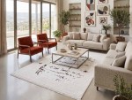 ⁦صن سيت لوك سجاد تركي كريمي بتصميم عصري – عدة مقاسات⁩ - الصورة ⁦2⁩