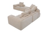 اوريون طقم كنب زاوية 5 قطع بيج وودي - Image 7